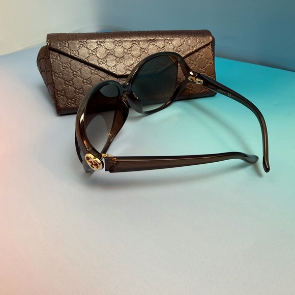 Gucci Oversized Sunglasses GG 3525/K/S Brown Gradient - Picture 2 of 11